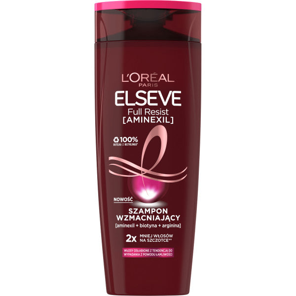 L'Oreal Paris Elseve Full Resist szampon wzmacniający do włosów osłabionych z tendencją do wypadania z powodu łamliwości 400ml