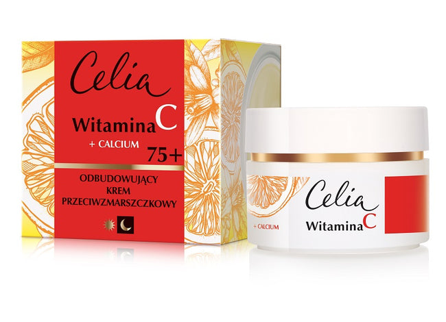 Celia Witamina C odbudowujący krem przeciwzmarszczkowy na dzień i na noc 75+ 50ml