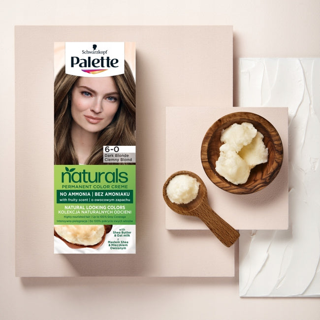 Palette Permanent Naturals Color Creme farba do włosów trwale koloryzująca 6-0 Ciemny Blond