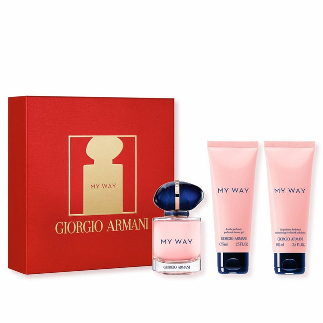 Giorgio Armani My Way zestaw woda perfumowana spray 50ml + żel pod prysznic 75ml + balsam do ciała 75ml