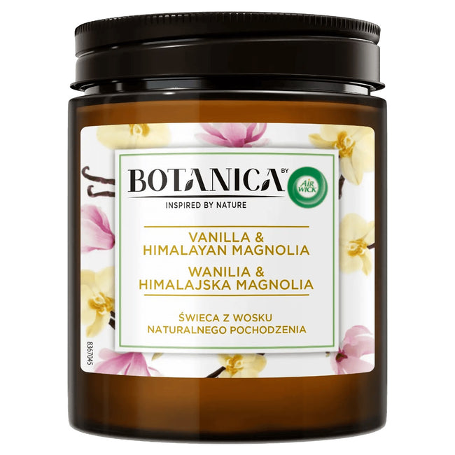 Air Wick Botanica świeca z wosku naturalnego pochodzenia Wanilia & Himalajska Magnolia 205g