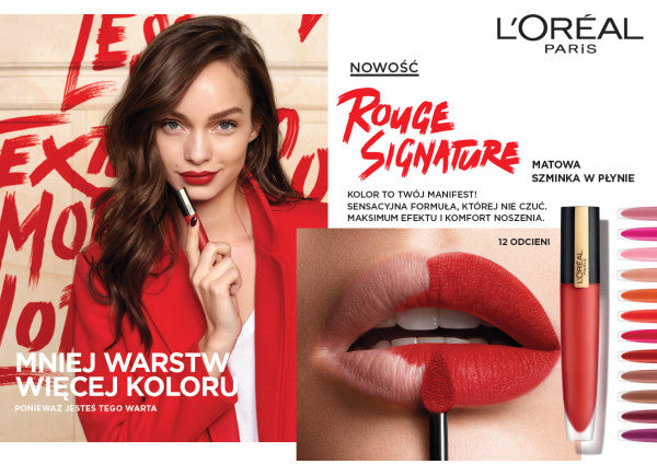 L'Oreal Paris Rouge Signature Matte Liquid Lipstick matowa pomadka w płynie 105 I Rule 7ml