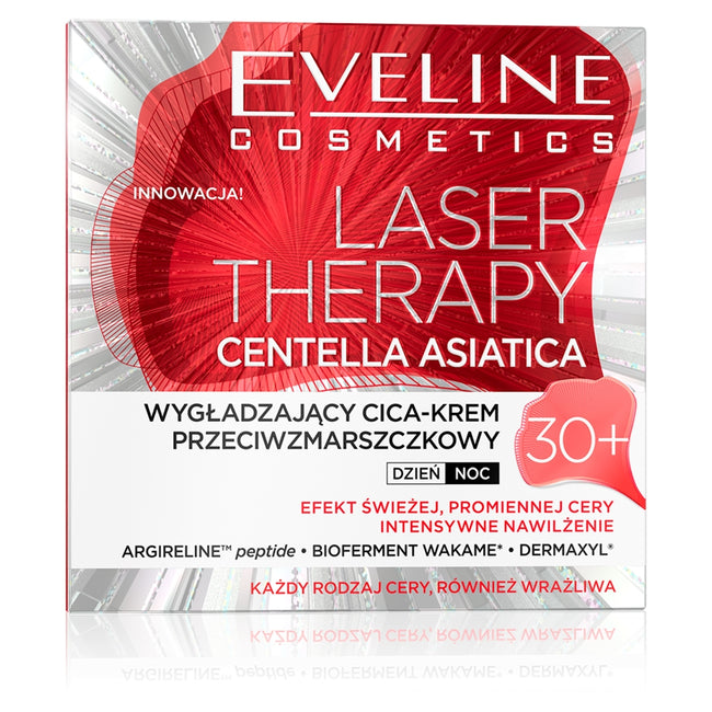 Eveline Cosmetics Laser Therapy Centella Asiatica 30+ wygładzający krem przeciwzmarszczkowy na dzień i na noc 50ml