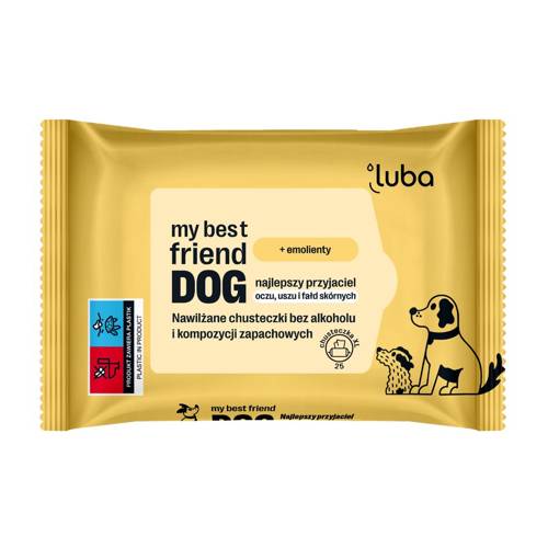 Luba my best friend DOG nawilżane chusteczki do pielęgnacji wrażliwych miejsc 25szt.