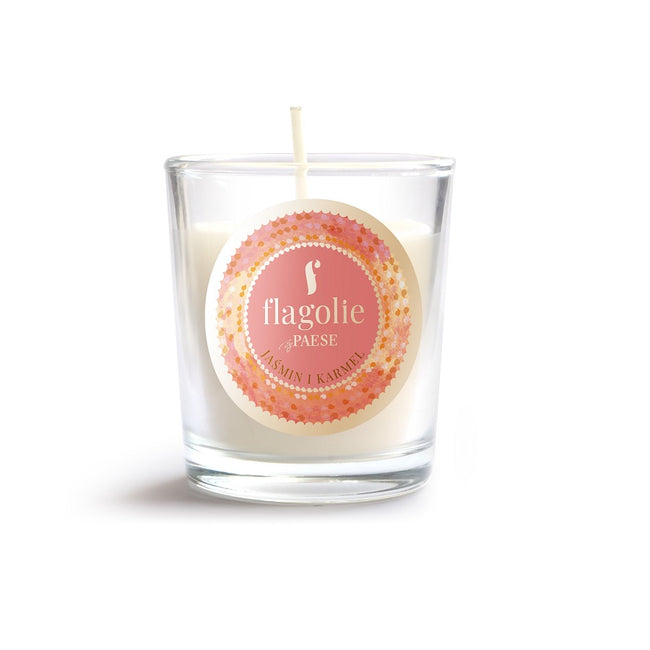 Flagolie Mała sojowa świeca zapachowa Jaśmin i Karmel 70g