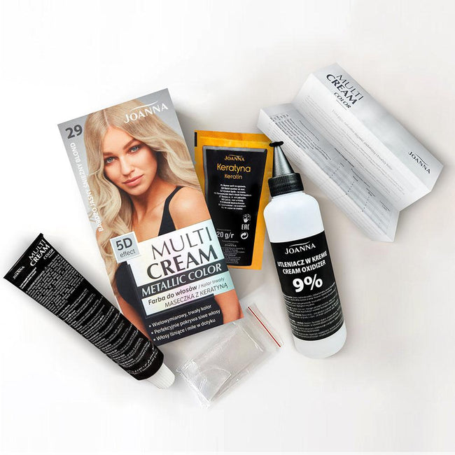 Joanna Multi Cream Metallic Color farba do włosów 29 Bardzo Jasny Śnieżny Blond