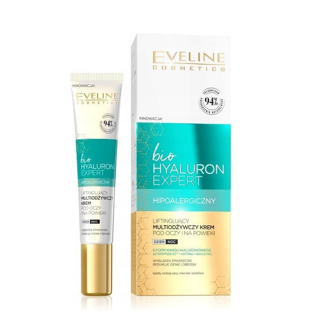 Eveline Cosmetics Bio Hyaluron Expert liftingujący multiodżywczy krem pod oczy i na powieki 20ml