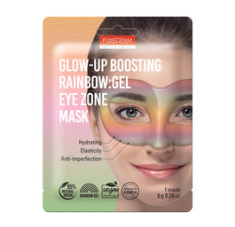 Purederm Glow-Up Boosting Rainbow wegańska hydrożelowa maska na oczy 8g