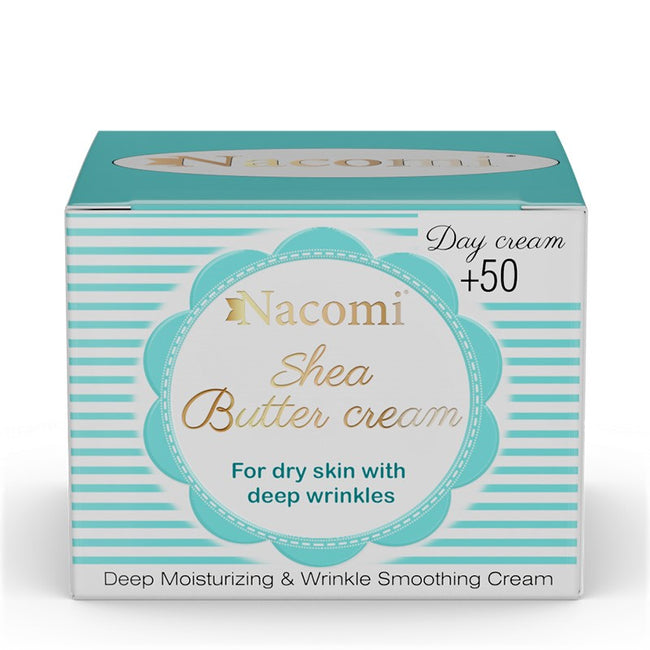 Nacomi Shea Butter Cream krem do twarzy z witaminą E i kwasem hialuronowym 50+ na dzień 50ml