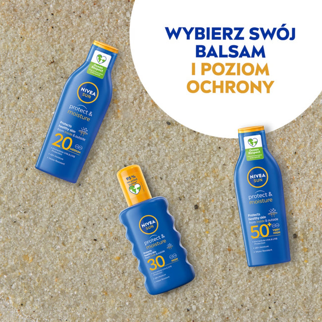 Nivea Sun Protect & Moisture nawilżający balsam w sprayu do opalania SPF20 200ml