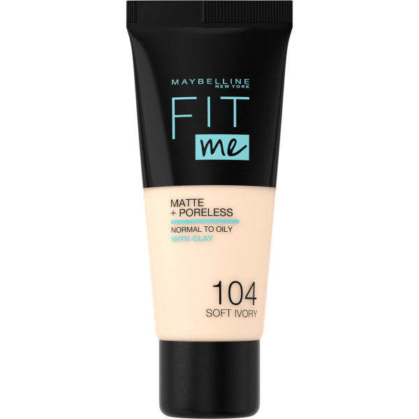 Maybelline Fit Me Matte & Poreless Foundation matujący podkład do twarzy 104 Soft Ivory 30ml