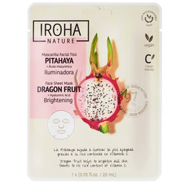 IROHA nature Brightening Face Sheet Mask Dragon Fruit + Hyaluronic Acid rozświetlająca maska w płachcie ze smoczym owocem i kwasem hialuronowym 20ml