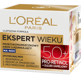 L'Oreal Paris Ekspert Wieku 50+ przeciwzmarszczkowy krem ujędrniający na noc 50ml