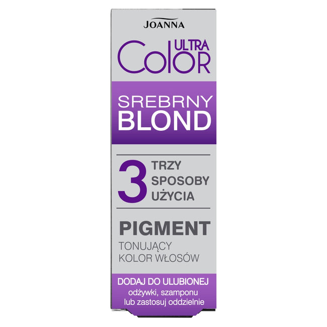 Joanna Ultra Color Pigment tonujący kolor włosów Srebrny Blond 100ml