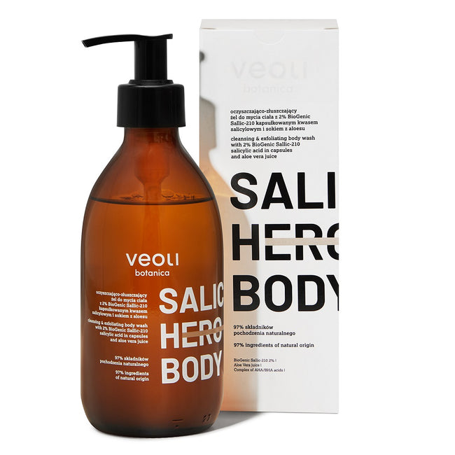 Veoli Botanica Salic Hero Body oczyszczająco-złuszczający żel do mycia ciała 280ml