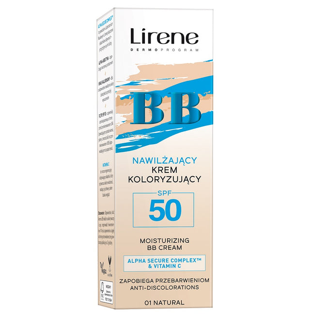 Lirene BB nawilżający krem koloryzujący SPF50 01 Natural 30ml