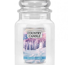 Country Candle Duża świeca zapachowa z dwoma knotami Mountain Sunrise 652g