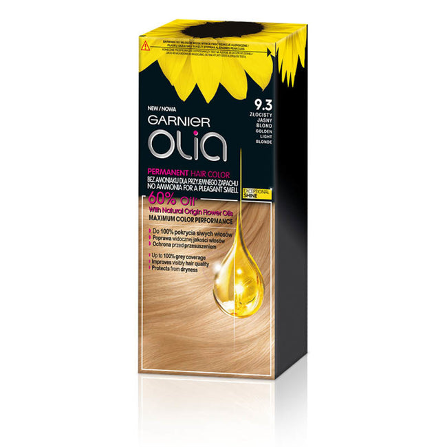 Garnier Olia farba do włosów 9.3 Złocisty Jasny Blond