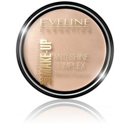 Eveline Cosmetics Art Make Up Anti-Shine Complex Pressed Powder matujący puder mineralny z jedwabiem 37 Warm Beige 14g
