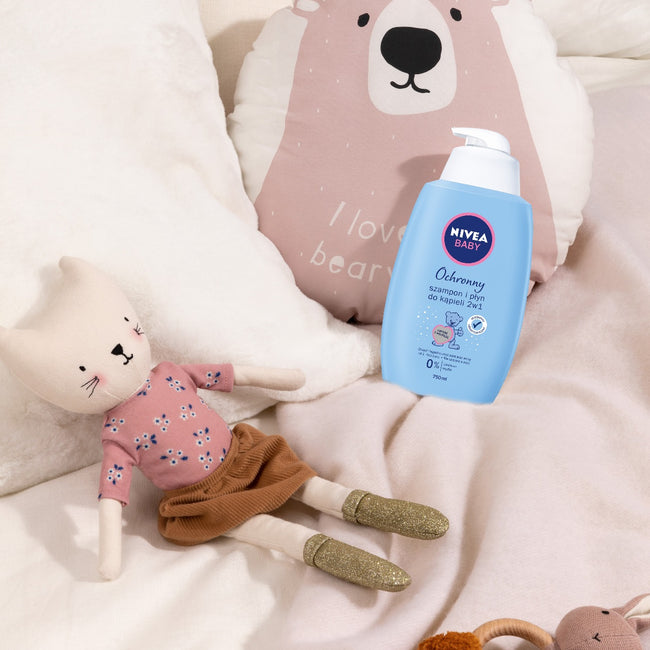 Nivea Baby ochronny szampon i płyn do kąpieli dla dzieci 2w1 500ml