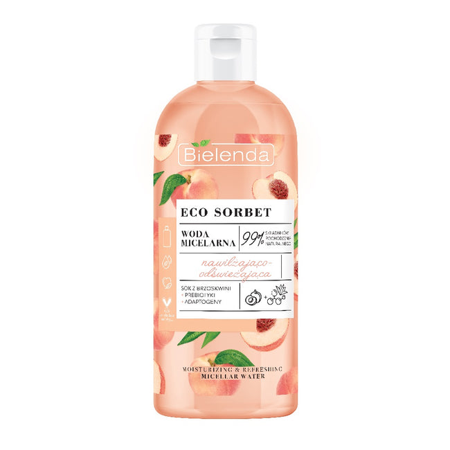 Bielenda Eco Sorbet woda micelarna nawilżająco-odświeżająca Brzoskwinia 500ml