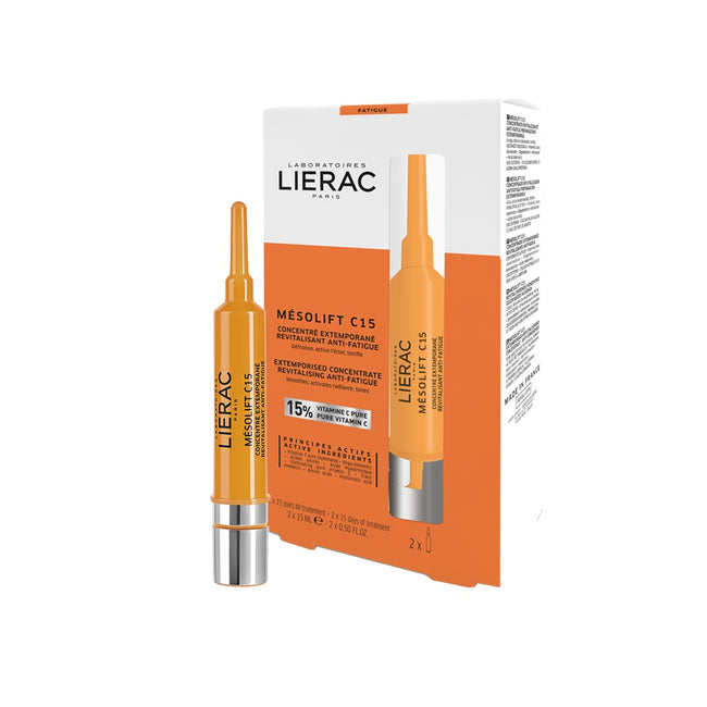 LIERAC Mesolift C15 ekspresowy rewitalizujący koncentrat przeciw oznakom zmęczenia 2x15ml