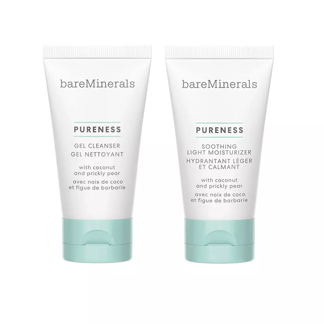 bareMinerals Mini Skin-Calming Duo zestaw lekki krem nawilżający 30ml + żel do mycia twarzy 30ml