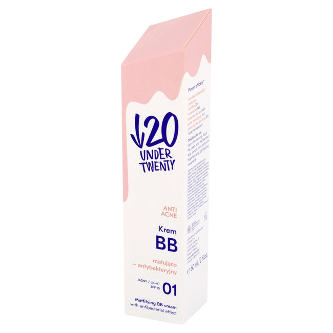 Under Twenty Anti Acne matująco-antybakteryjny krem BB 01 Jasny 60ml