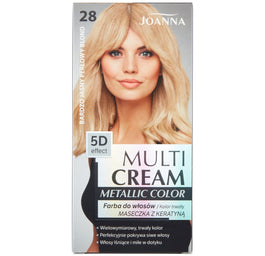 Joanna Multi Cream Metallic Color farba do włosów 28 Bardzo Jasny Perłowy Blond