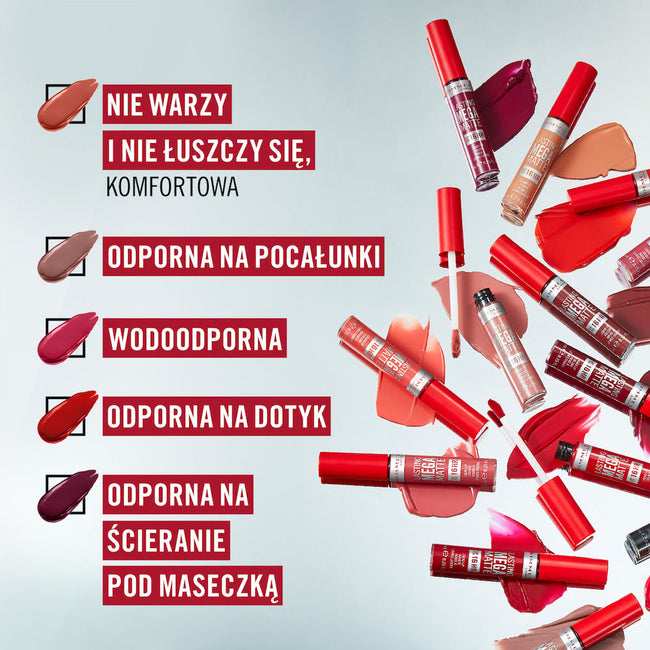 Rimmel Lasting Mega Matte długotrwała matowa pomadka w płynie do ust 110 Blush 7.4ml