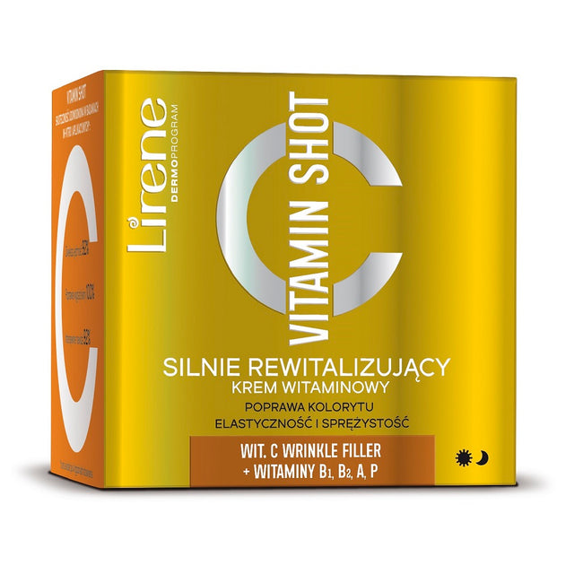 Lirene Vitamin Shot zestaw krem rewitalizujący 50ml + krem do rąk 75ml