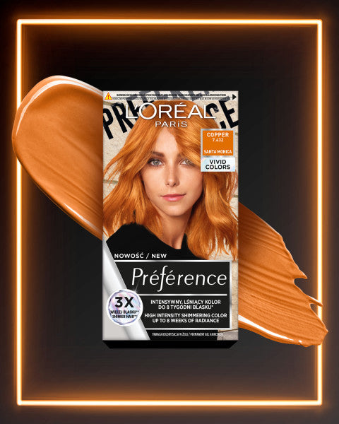 L'Oreal Paris Preference Vivid Colors trwała farba do włosów 7.432 Cooper