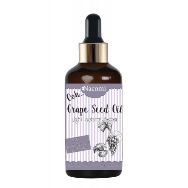 Nacomi Grape Seed Oil olej z pestek winogron z pipetą 50ml