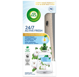 Air Wick Active Fresh odświeżacz automatyczny z formułą na bazie wody i wkład Kwiat Bawełny 228ml