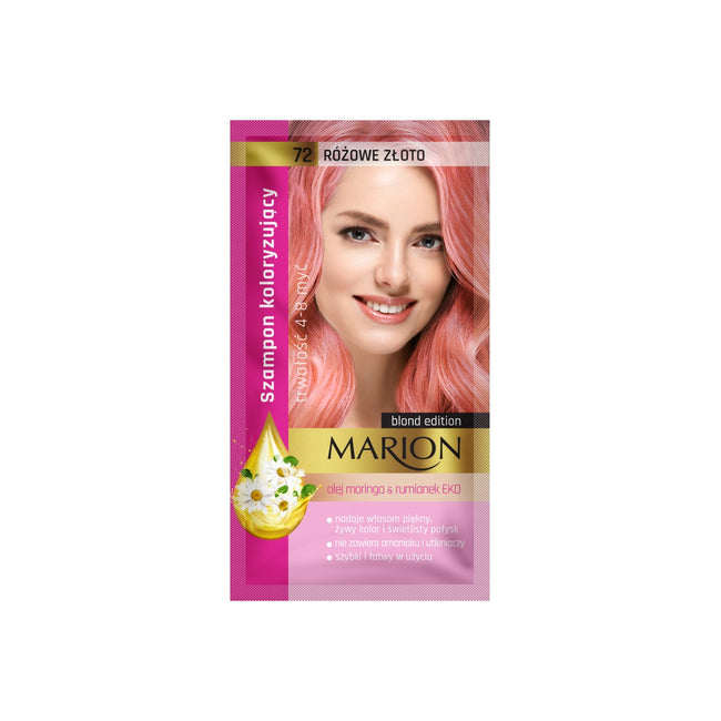 Marion Blond Edition szampon koloryzujący 4-8 myć 72 Różowe Złoto 40ml