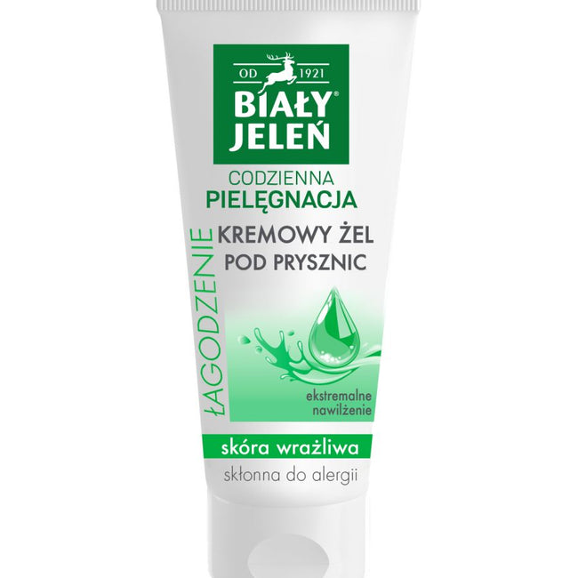 Biały Jeleń Łagodzenie hipoalergiczny kremowy żel pod prysznic Ekstremalne Nawilżanie 200ml