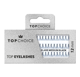 TOP CHOICE Top Eyelashes kępki rzęs Flare Medium Black 12mm 37931