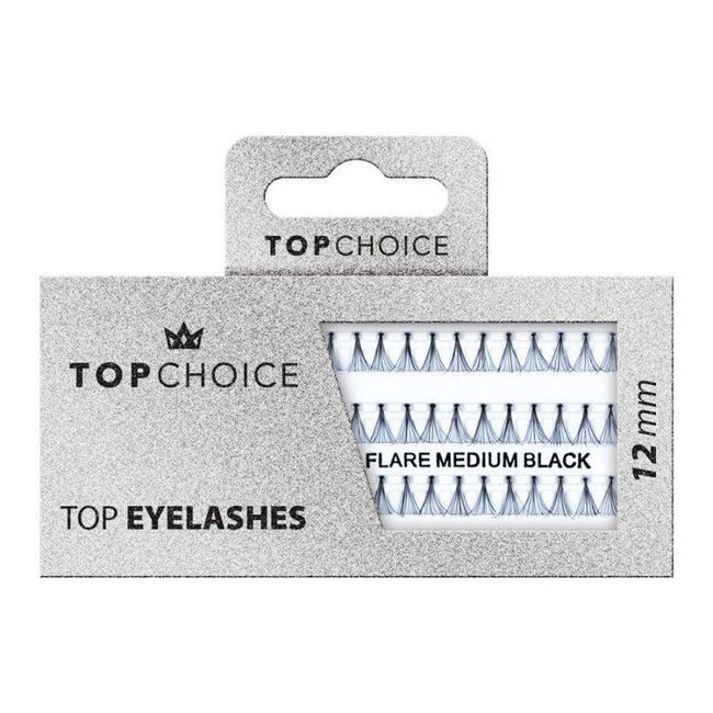 TOP CHOICE Top Eyelashes kępki rzęs Flare Medium Black 12mm 37931