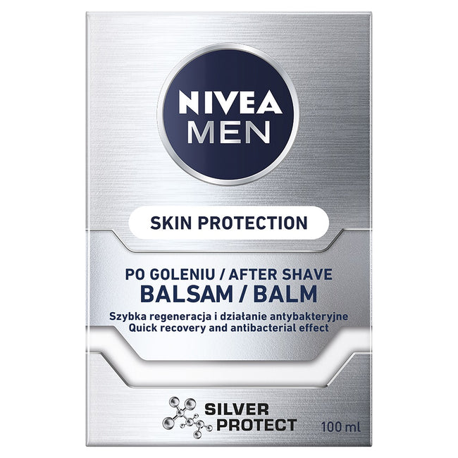 Nivea Men Silver Protect zestaw pianka do golenia 200ml + żel pod prysznic 250ml + balsam po goleniu 100ml + antyperspirant roll-on 50ml