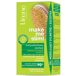 Lirene Make Me Slim! antycellulitowy zestaw szczotka do masażu na sucho + żel modelujący sylwetkę 100ml