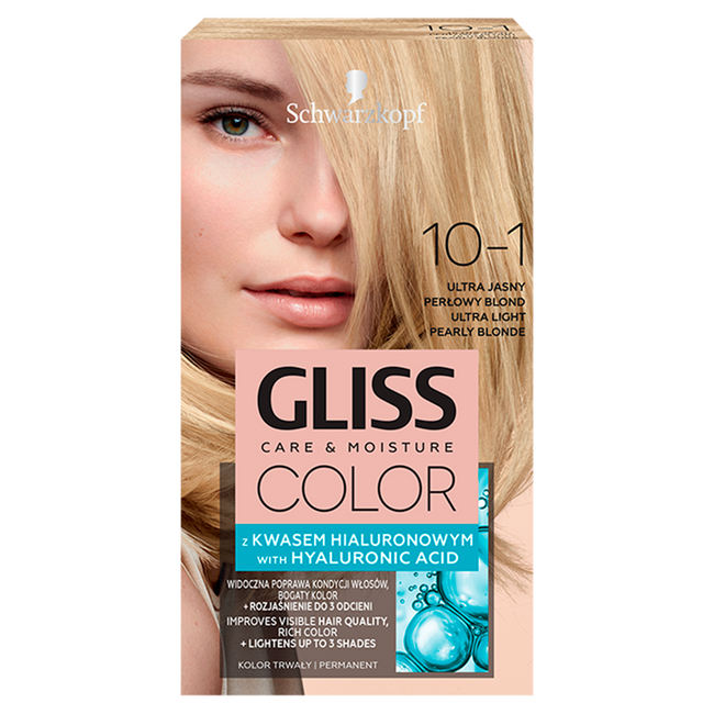 Gliss Color Care & Moisture farba do włosów 10-1 Ultra Jasny Perłowy Blond