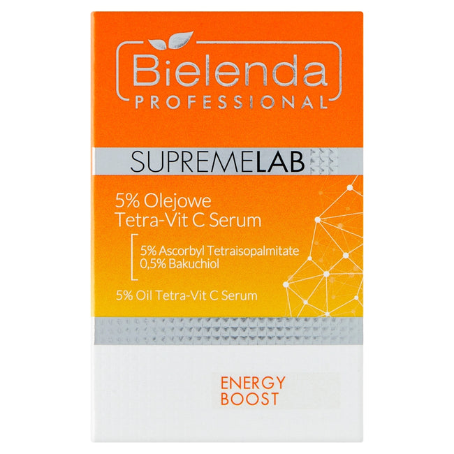 Bielenda Professional SupremeLab Energy Boost 5 % olejowe Tetra-Vit C serum 15ml
