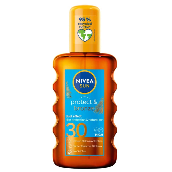 Nivea Sun Protect & Bronze olejek do opalania w sprayu aktywujący naturalną opaleniznę SPF30 200ml