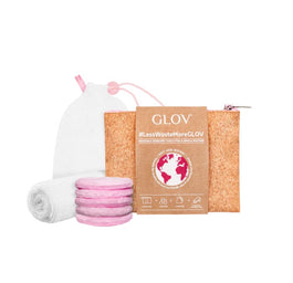 Glov #lesswastemoreGLOV zestaw Moon Pads waciki do demakijażu + Luxury Face Towel ręcznik do twarzy + woreczek do prania + kosmetyczka