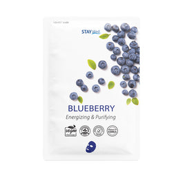 Stay Well Climate Neutral Face Mask energetyzująca i oczyszczająca maska na twarz w płachcie Blueberry 23g