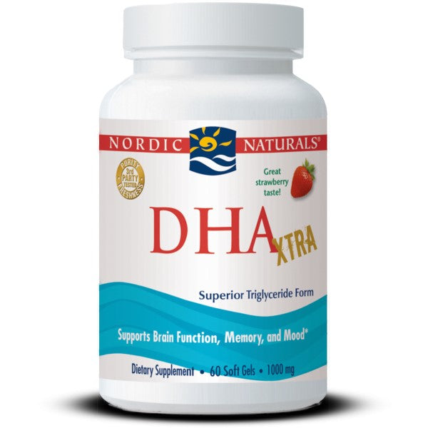 Nordic Naturals DHA Xtra suplement diety o smaku truskawkowym 60 kapsułek