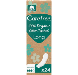 Carefree Organic Cotton Long wkładki higieniczne 24szt