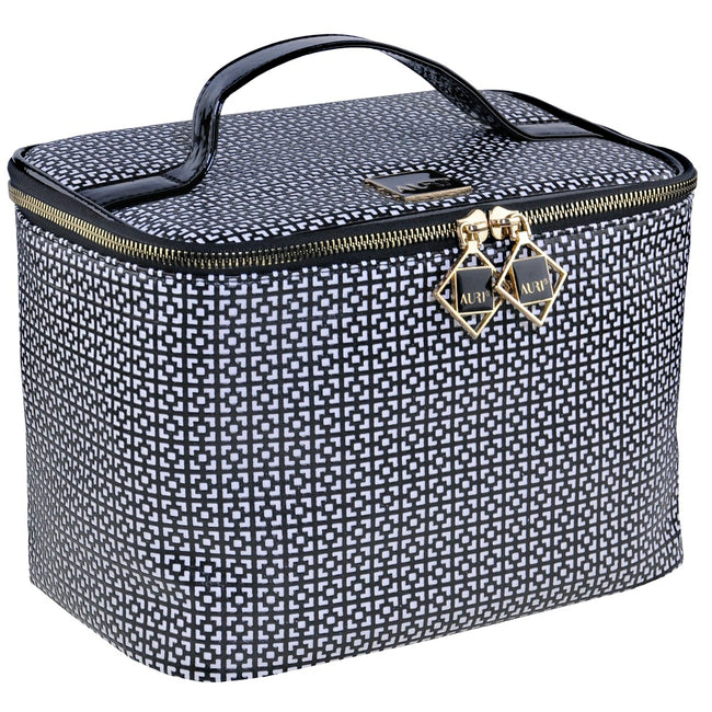 Auri Simple Black & White kuferek kosmetyczny wysoki