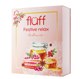 Fluff Festive Relax zestaw balsam do ciała o zapachu żurawiny z miodem 150ml + żel do mycia ciała o zapachu żurawiny z miodem 150ml