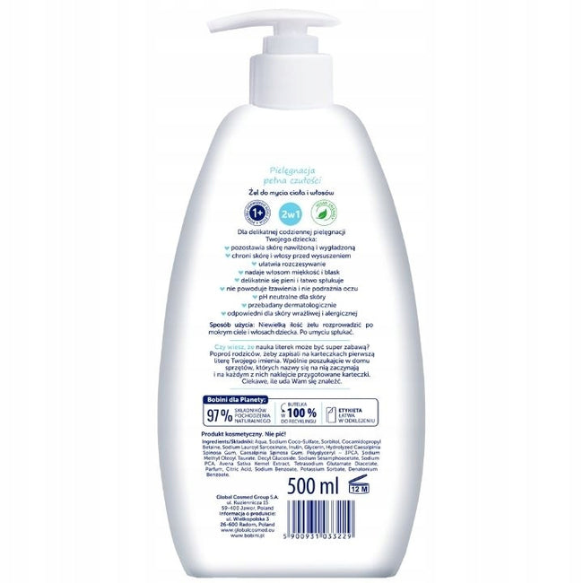 Bobini Kids hipoalergiczny żel do mycia ciała i włosów 500ml